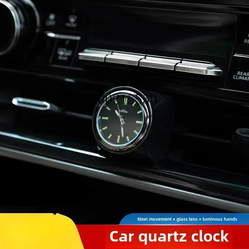 For Toyota Highlander 23-24 Car Clock Luminous Starry Mini Digital Watch Quartz Air Vents Outlet Clip Watch Ornament Accessories