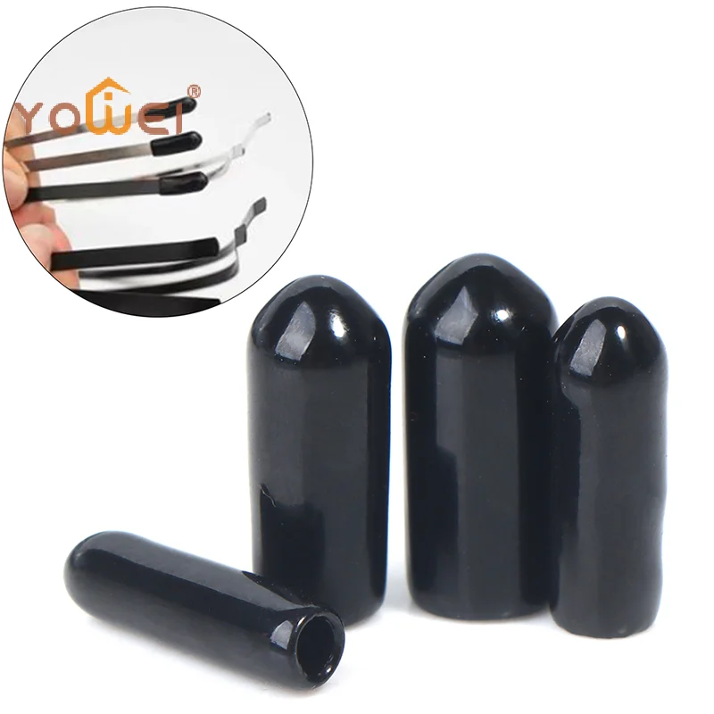 Latest 200pcs Rubber Round End Cap Cover For Pipe Screw Thread Protector Push-fit Caps Diy Headband Accessories