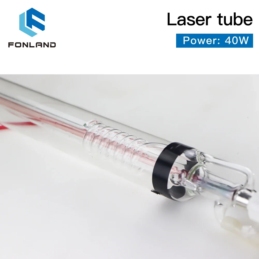 Imagem -03 - Fonland Tubo Laser Co2 40w Comprimento 700 mm Lâmpada Laser de Vidro para Máquina de Corte e Gravação a Laser Co2 Série K40 Garantia de Danos