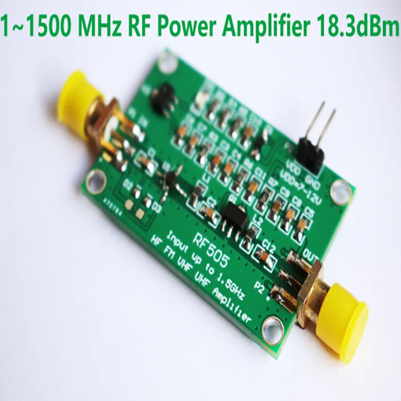 

RF505 1MHz to 1.5GHz RF Power Amplifier Module 18.3dBm RF Power Amplifier