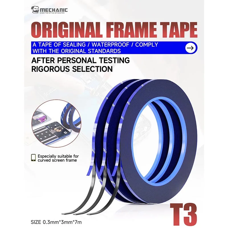 

MECHANIC T3 Original Frame Tape 3mm Adhesive Tape for Phone Tablet Computer Repair Waterproof Bonding Tape