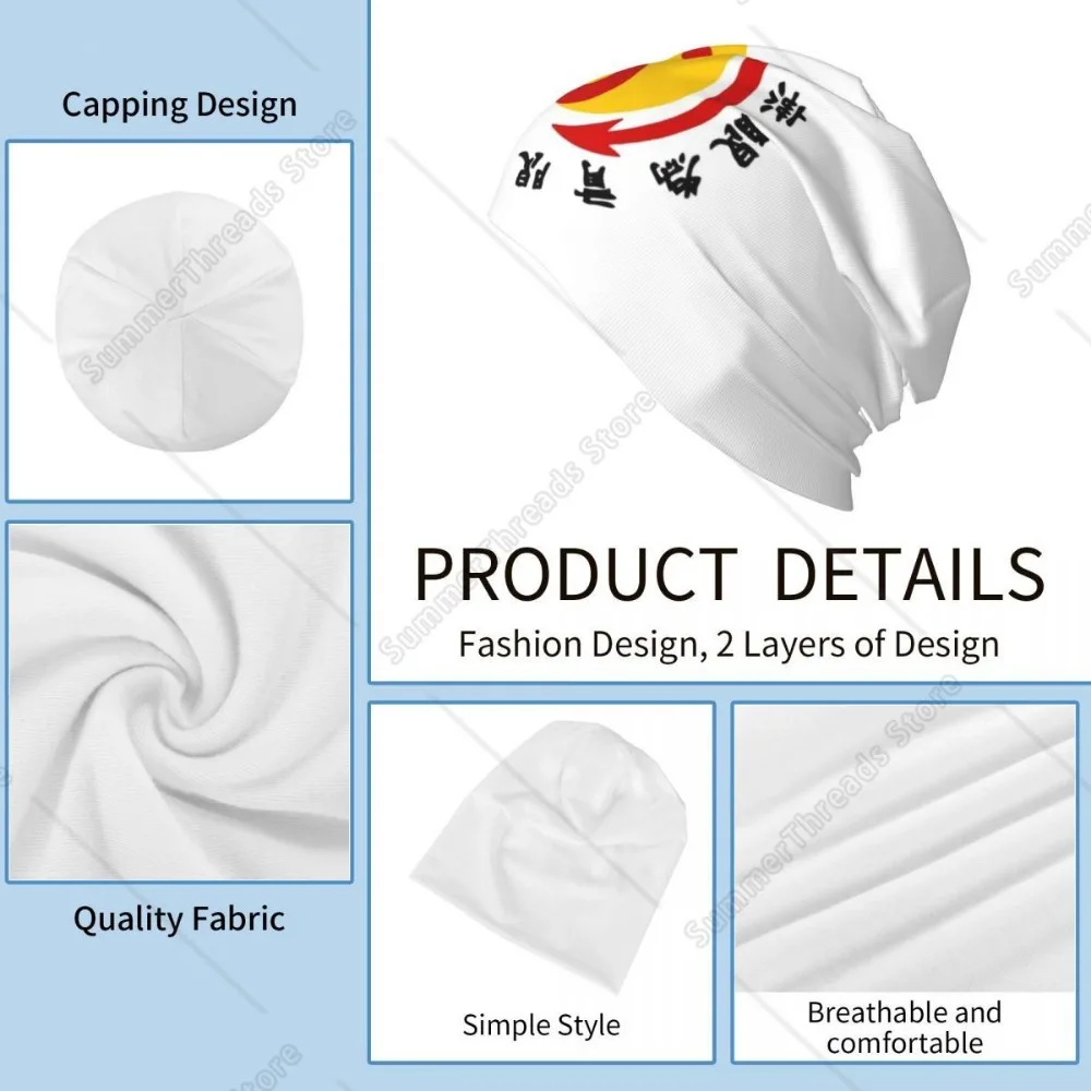 JKD Jeet Kune Do Logo قبعة محبوكة دافئة الهيب هوب بونيه قبعة الخريف الشتاء في الهواء الطلق قبعات حريمي للجنسين الكبار #6