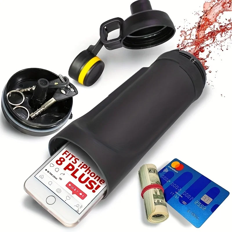 Diversion Safe Water Bottle Hidden Storage Compartment For Smart Phone and Cash