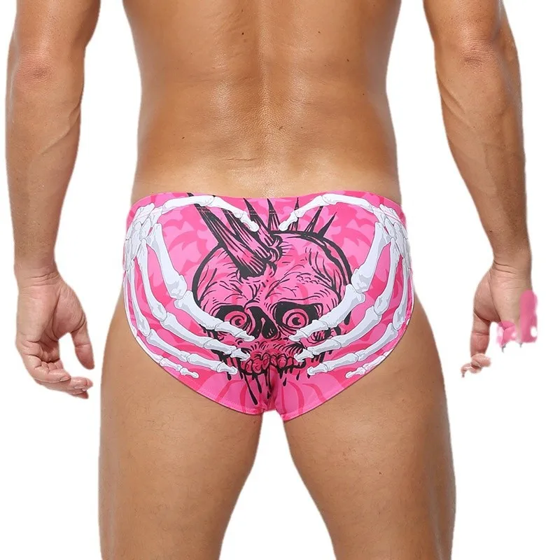 Men Swimming Trunks Sexy Low-waisted Briefs Bikini Summer Sport Beach Shorts Swimsuit Swimwear Bathing Suit Surfing Swim Briefs