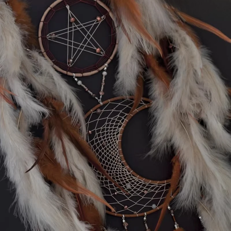 Sun, Moon and Stars Merad Color Advanced Dream Catcher Handmade Material Pack Finished Gift