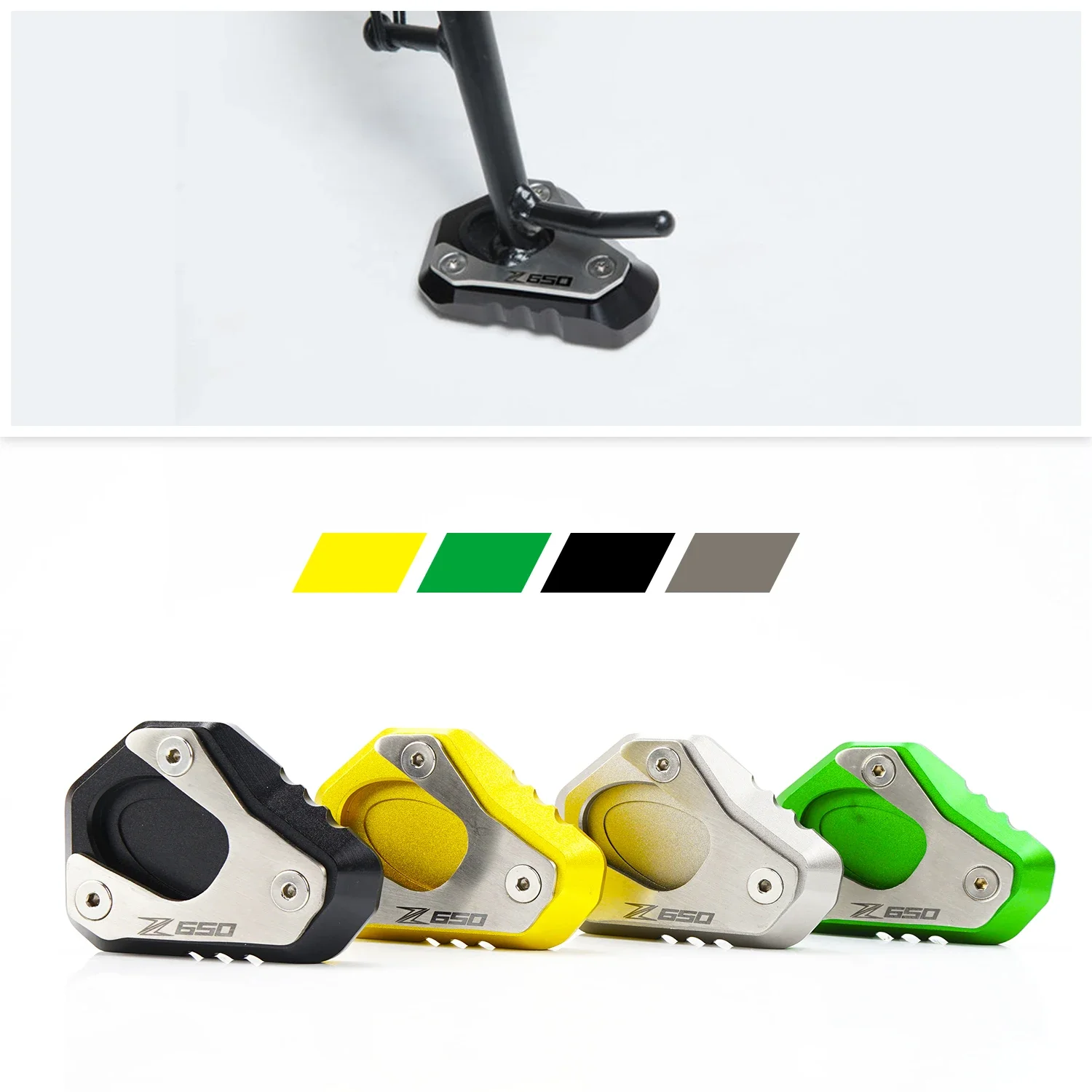 

Motorcycle Kickstand Extension Plate Side Stand For Kawasaki Z650 2017-2022 Accessori Moto Accessories Accessoire Moto