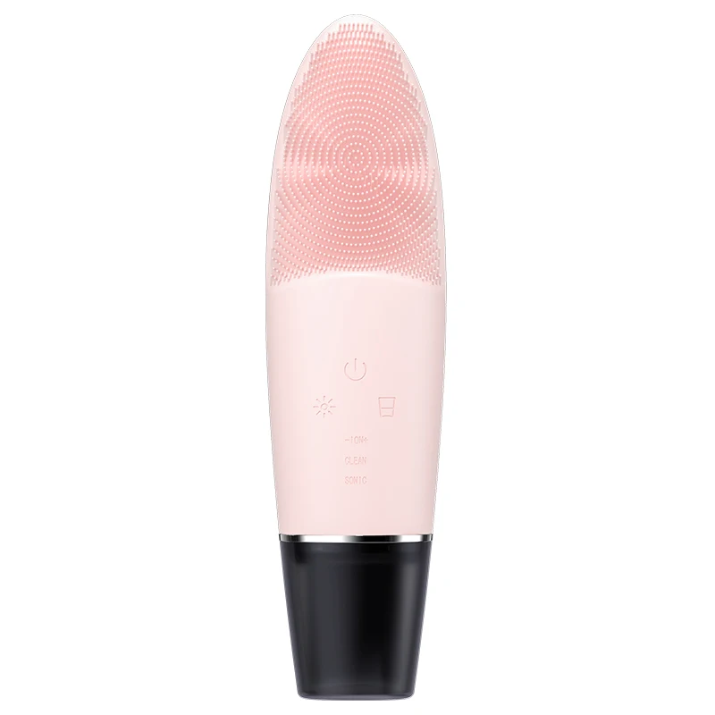 2 in 1 Ultrasonic Skin Scrubber Facial Cleansing Brush Sonic Pore Cleaner Blackhead Remover Facial Spatula Deep Clean Portable