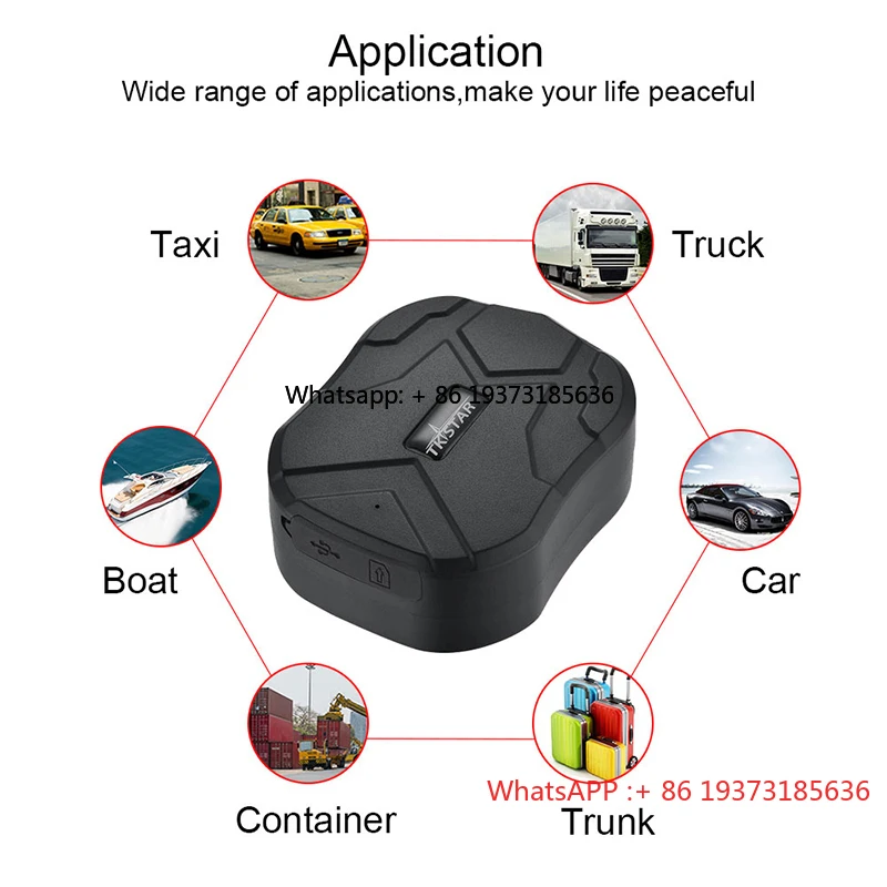 جهاز تتبع Vjoy Magnet GPS TK905B بقدرة 10000 مللي أمبير في الساعة مقاوم للماء بنظام تحديد المواقع العالمي (GPS)