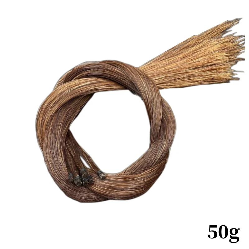 50g AAA cabelo de cavalo natural siberiano/mongólia, violino/alto arco de crina de cavalo branco, preto, marrom, cinza80-85cm