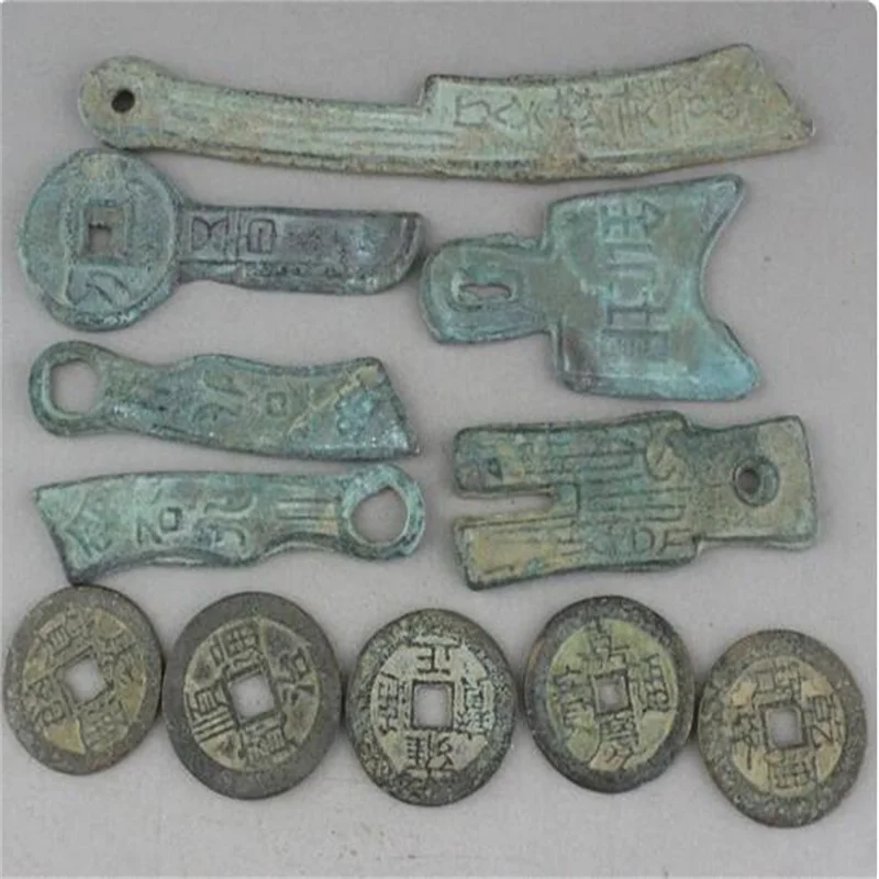 11 pcs Chinese Collect rare old Knife coins +other Ancient money coins