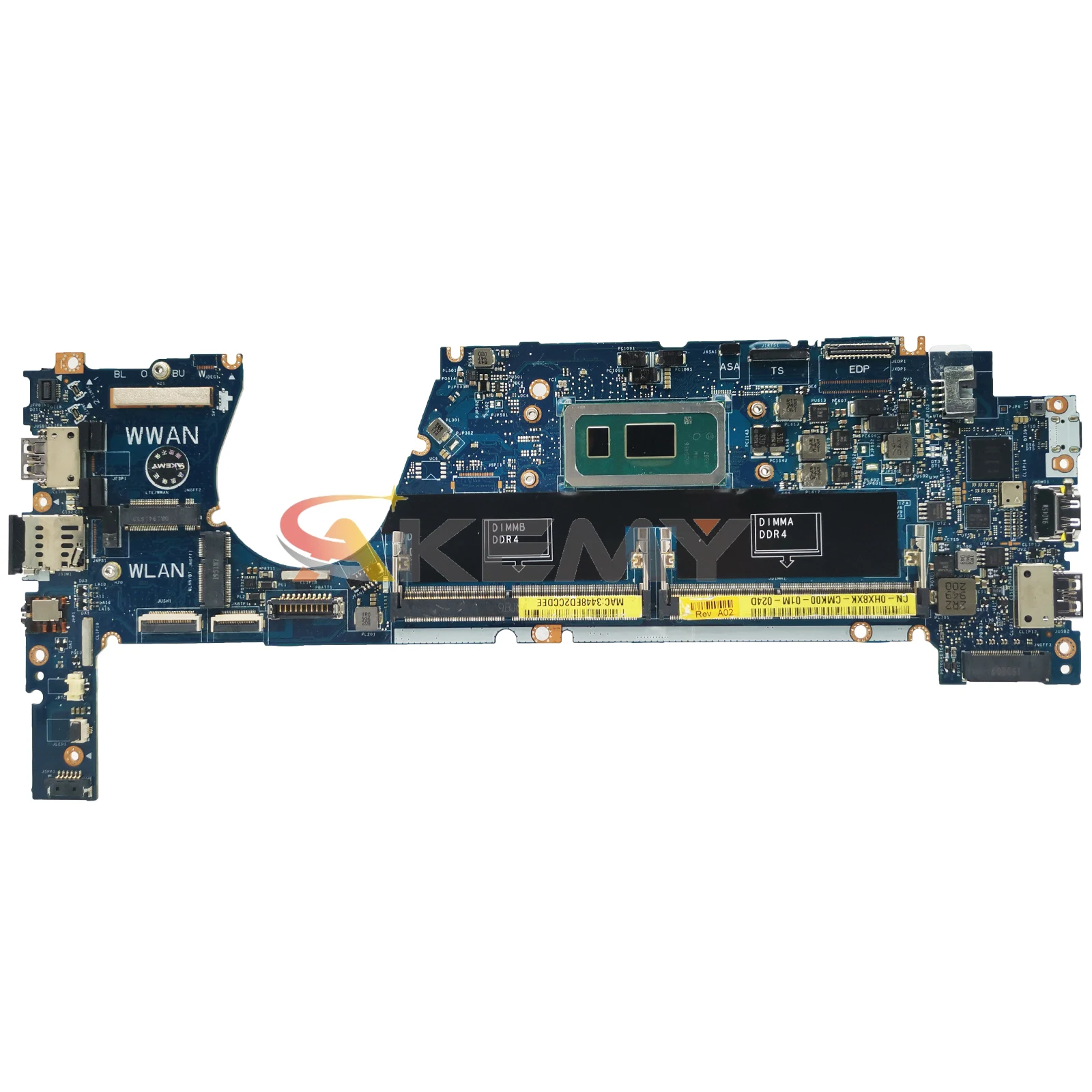 Placa base LA-G861P para Dell latitud 7370 0HX8XK 09XFPT 0tcdgc 0HX8XK portátil CPU i5 i7 8th Gen