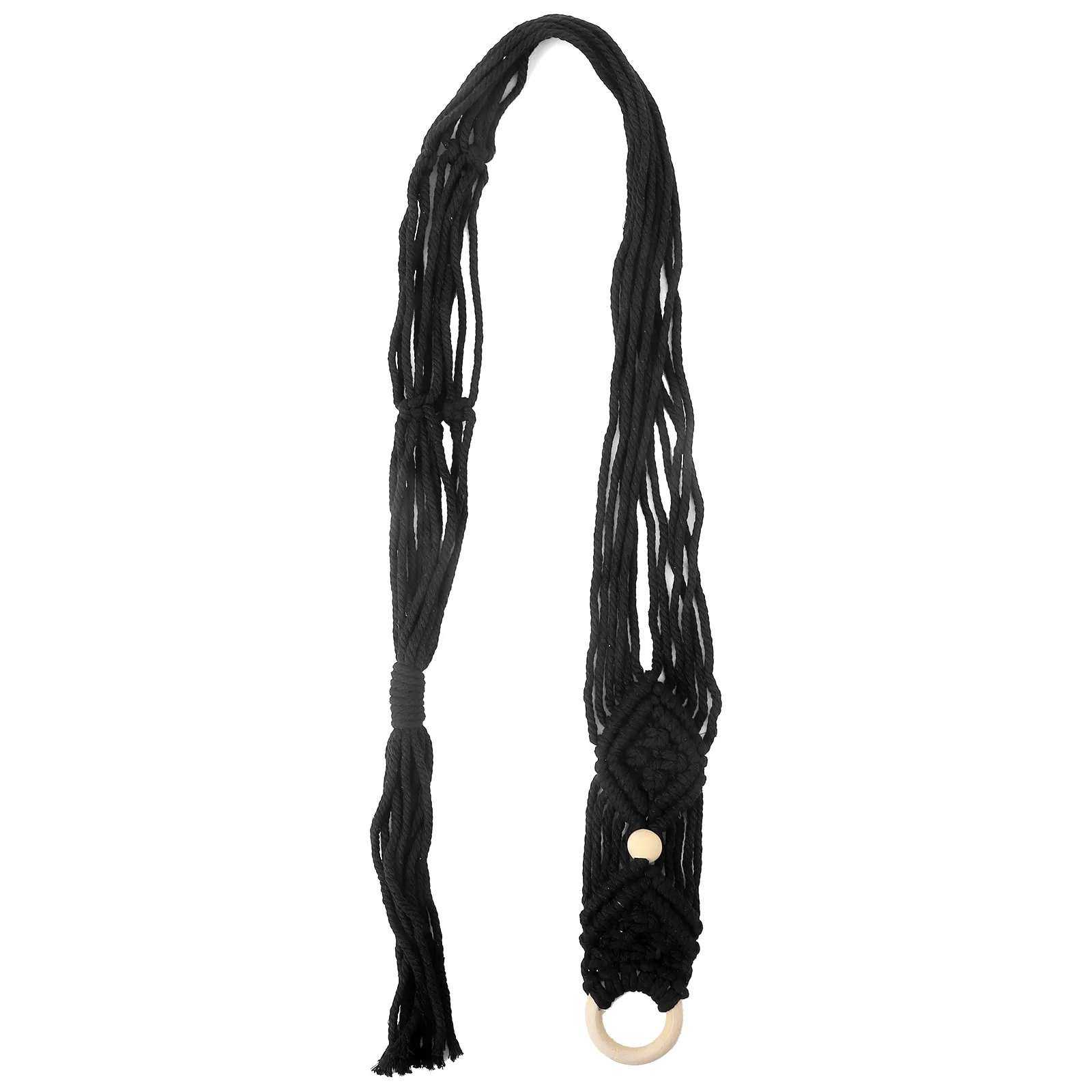 

Gift for Ukulele Lovers Handwoven Guitar Hanger Ukelele Wall Mount to Weave Small Holder Cotton Linen Hangers