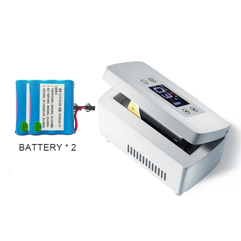 

Insulin Pill Refrigerator Convenient Travel Pill Small Refrigerator Vaccine Serum Storage Box LCD Display Screen for Family