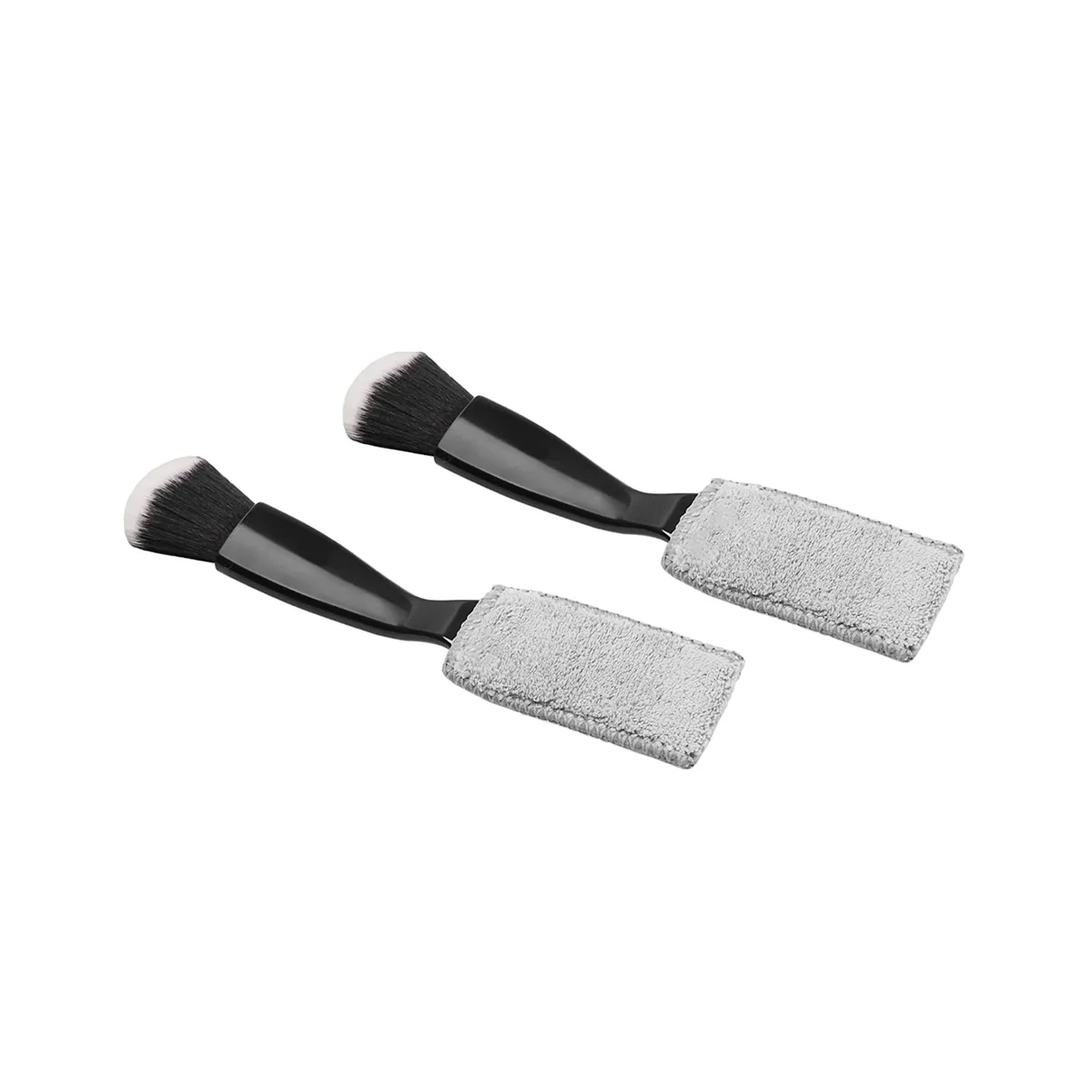 

2Pack Double Head Brush for Car Clean,2 in 1 Car Interior Duster,Car Air Vents Dashboard S n Clean Brush, Black