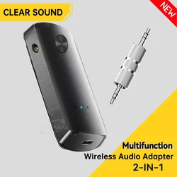 New Wireless Audio Adapter With Mic Receiver Transmitter Hansfree Call 3.5mm AUX Jack USB Multifunctional For Phones TV PC Car