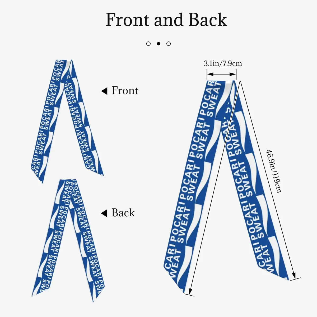 Just Some Pocari Sweat Merch Women Long Narrow Scarf Silky Skinny Scarf Multi-use Neck Head Wrap for Office Daily Party