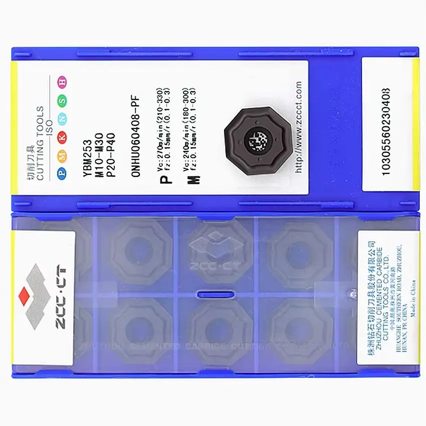 

ONHU060408-PF YBG202/ONHU060408-PF YBC302/ONHU060408-PF YBM253/ONHU060408-PF YBD152 ZCC.CT Твердосплавные инструменты с ЧПУ Фрезерные пластины