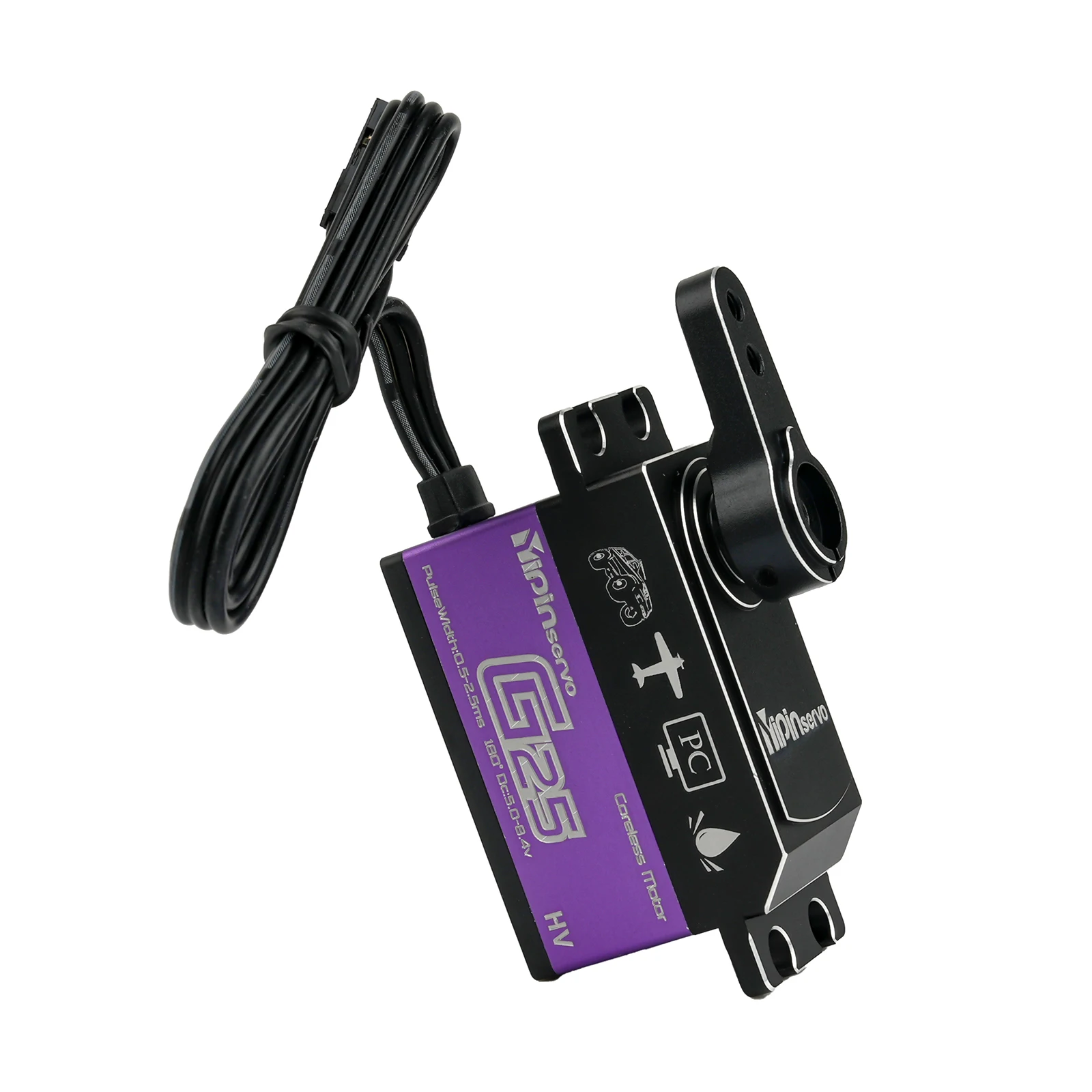 Servomotori digitali coreless 25KG Funzioni di alimentazione da 180 gradi Motore Coppia elevata 5.0-7.4V Servo Full Metal Gear per robot auto fai da te