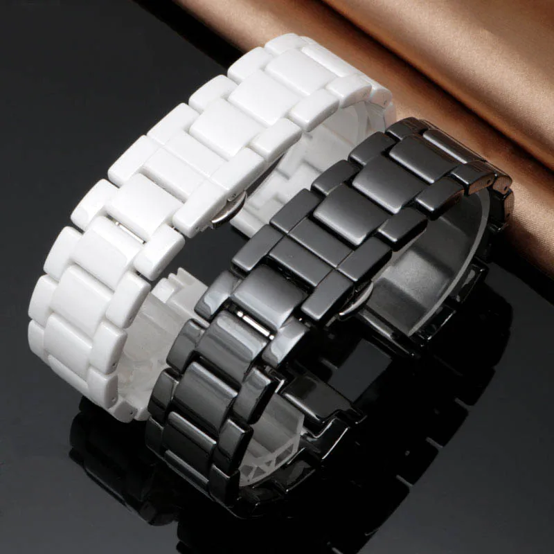 High Quality Ceramic Watchband For MOVADO BOLD Ceramic Watch with Chain Fashion 3600534 3600535 20 22mm Waterproof watch band