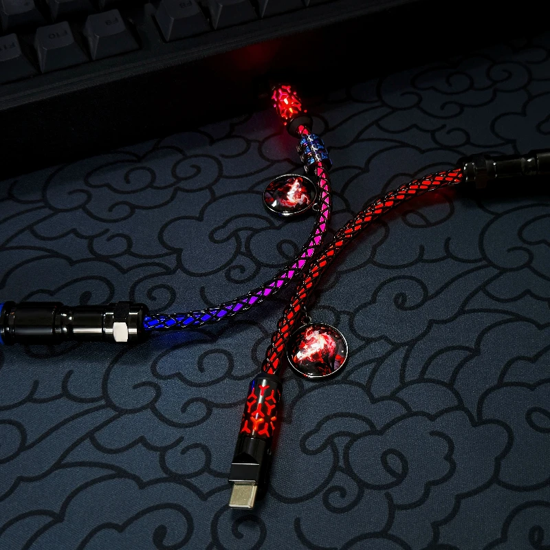 SHINE Keyboard Cable ShanHaiJing Series Eastern Great Wilderness Minghu Jiuyan Limited Edition 8K E-sports Aviation Plug Cable