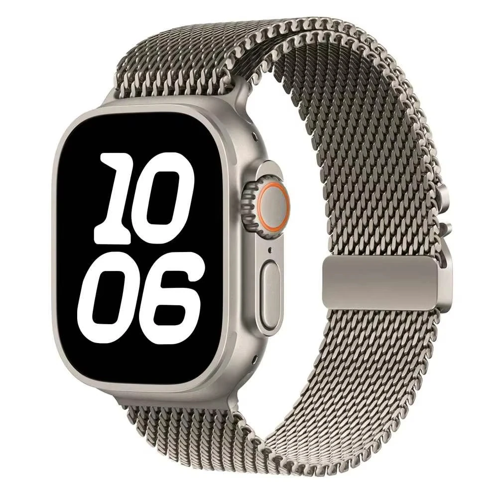 Titanium Milanese Loop For Apple watch Ultra 2 49mm 46mm 42mm 41mm 45mm 44mm 38-40mm Straps Accessories Series 10 9 8 7 6 5 4 SE