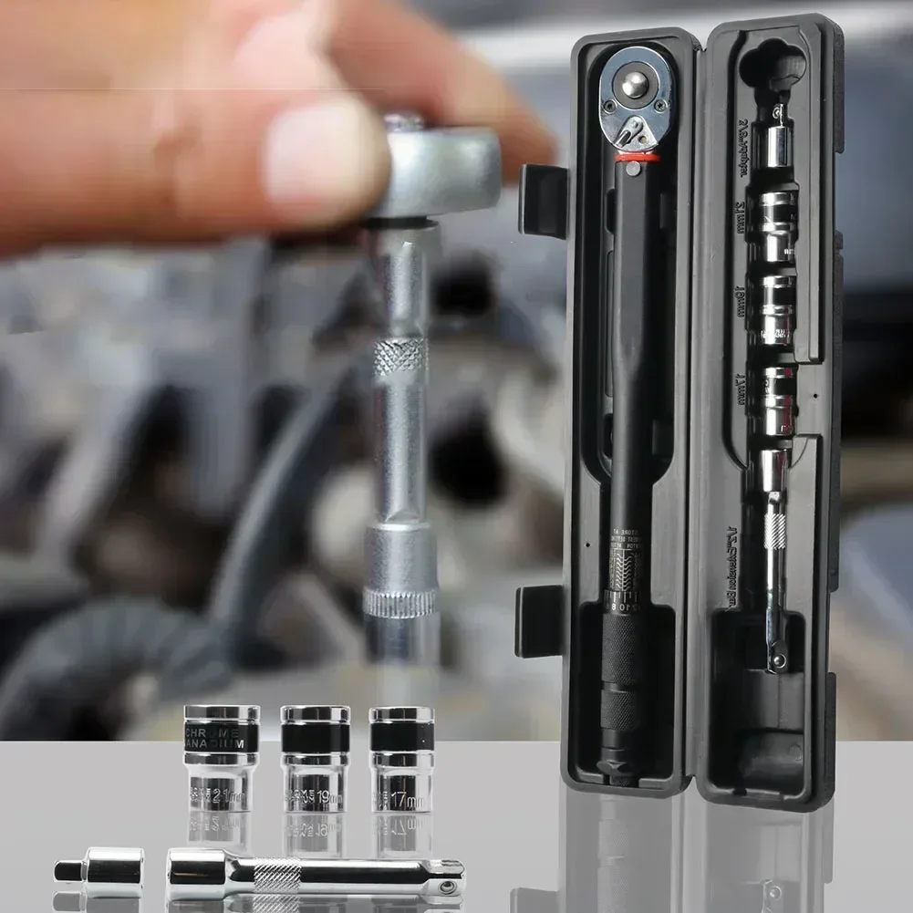 

Torque Wrench for Automotive Use 1/2 Inch Drive Adjustable Tool with Ratchet Head Options for 20 230N m & 28 210N m