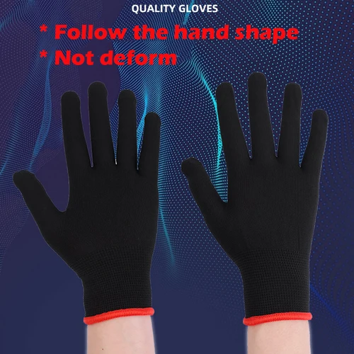 Imagen 2 del producto TOFAR 5/20 pares de guantes de envoltura de vinilo, película de tinte de ventana antiestática de nailon, herramienta de protección, guantes de trabajo de tinte para envolver el coche