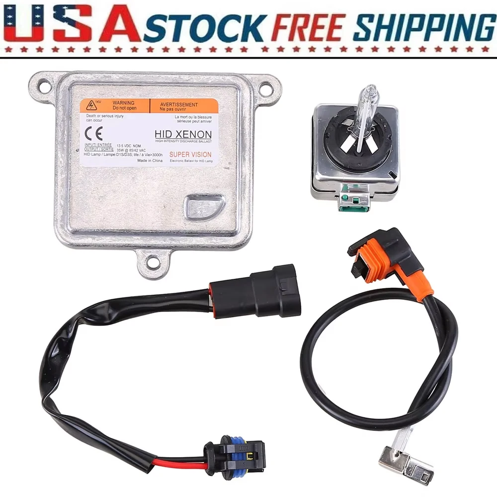 High Quality Car Xenon Headlight Ballast Set With D3S Bulb Control Unit For 2012-2015 Tesla Model S Ford Focus MK3 Car Accessories 10R034663 8A5Z13C170A