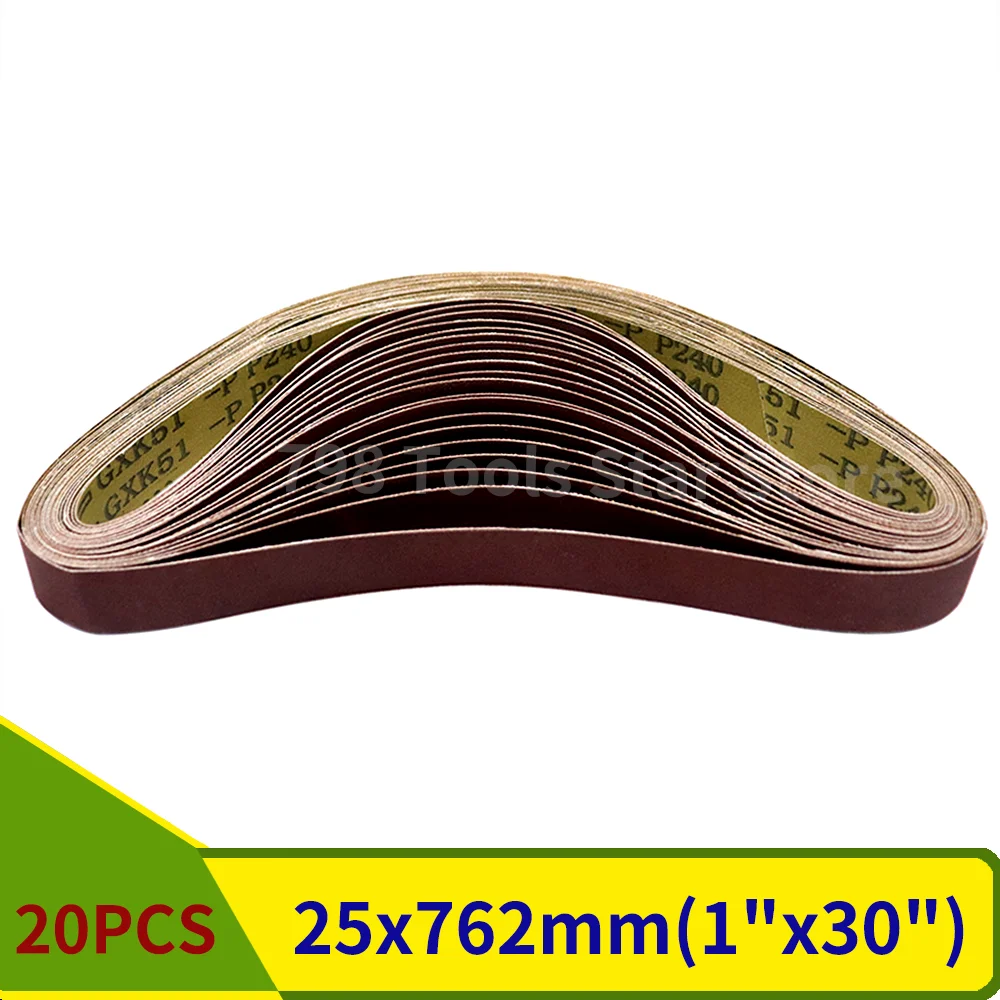 20PCS 25x762mm Sanding Belt Polishing Metal Wood Grinding,1\