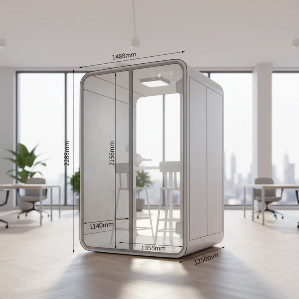 Modern Modular Soundproof Phone Booth Anti-Deformation Steel Structure Acoustic Pod Customized Style For Office Building Airport