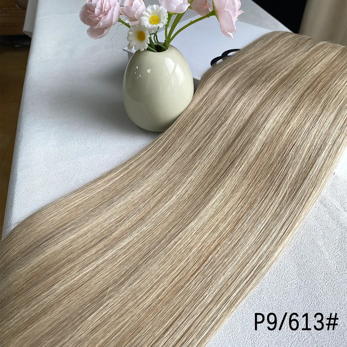 Genius Weft Haar Extensions Dubbel Getrokken Echt Menselijk Haar Dikke Punten Bone Straight Onzichtbare Platte Weft Knipbaar Salon Kwaliteit - afbeelding 1