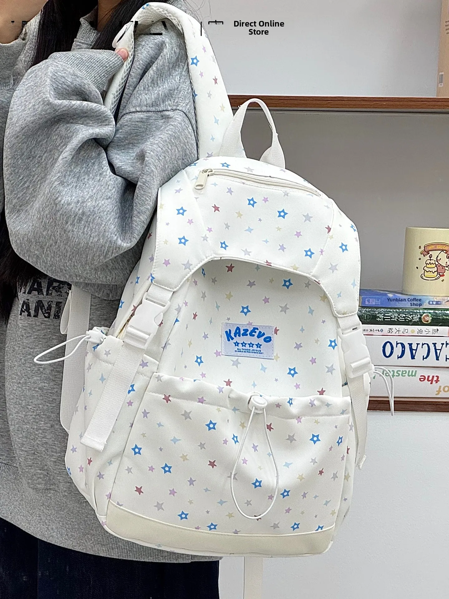 

UR Large Capacity Backpack for Women 2025 New Fashion Short Trip Travel Bag College Student Bookbag Youthful Style Polyester ...