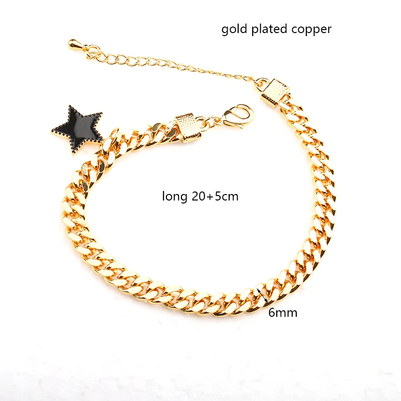 Pulsera de cobre chapada en oro para mujer, brazalete italiano de alta calidad, regalo de cumpleaños, joyería de muñeca para niña, nueva moda