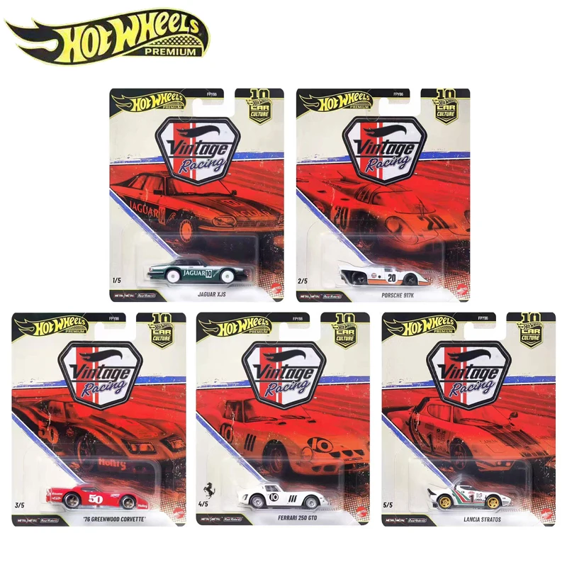 2026 Hot Wheels Premium Culture Series 1:64 Vintage Racing FPY86-T Jaguar,Porsche,Corvette,Ferrari,Lancia Stratos