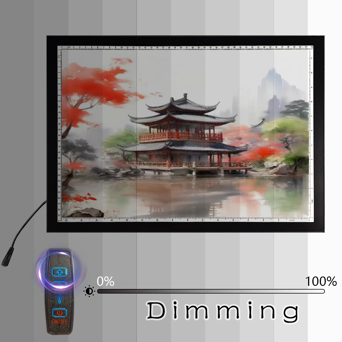 a3LED tracing light board, diamond painting tracking light box, painting board, 10 level dimming, for painting, design, etc