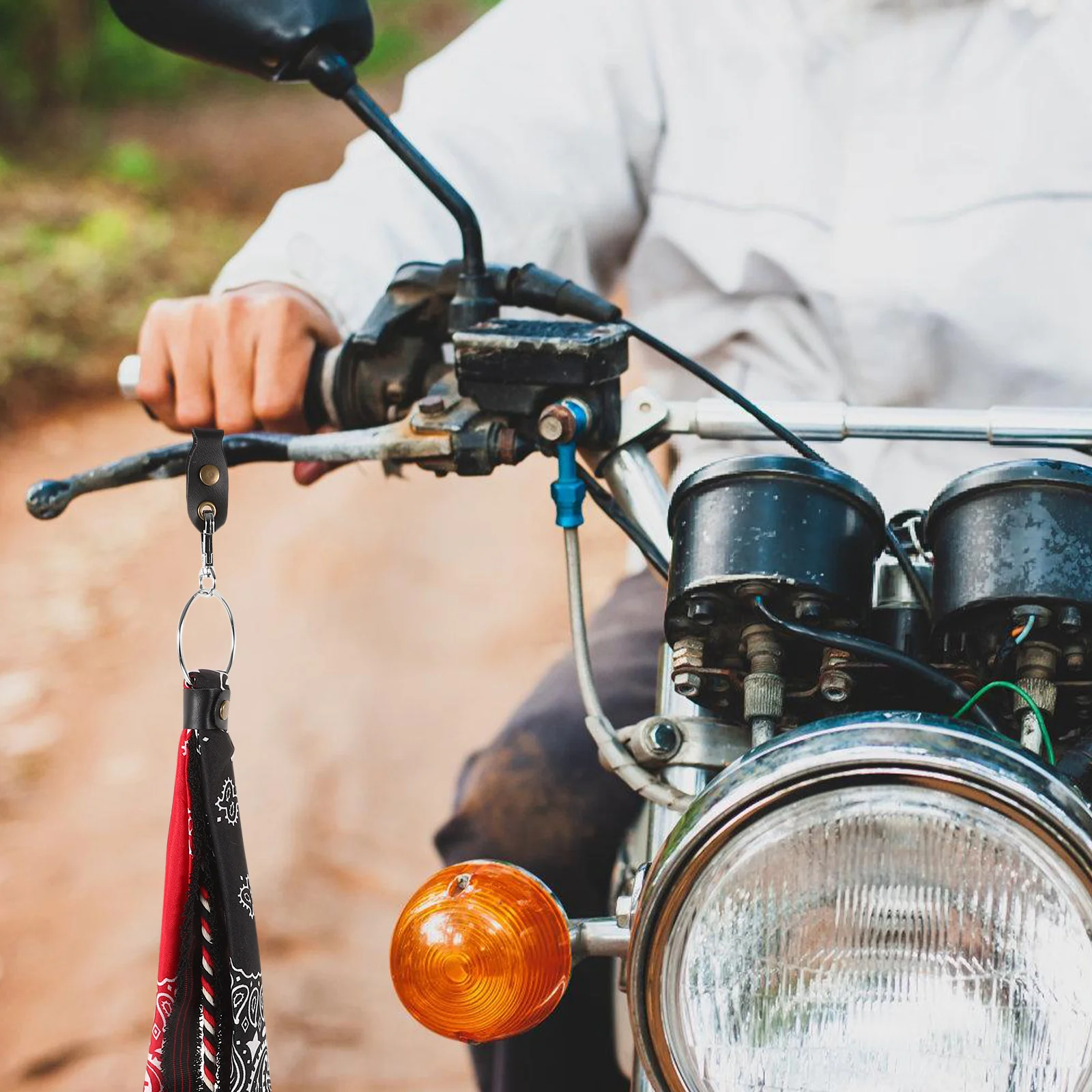 

Motorcycle Handlebar Tassel Decorative Fringe Grip Cover Stylish Ribbon Streamer Bike Motorbike Decoration Accessory