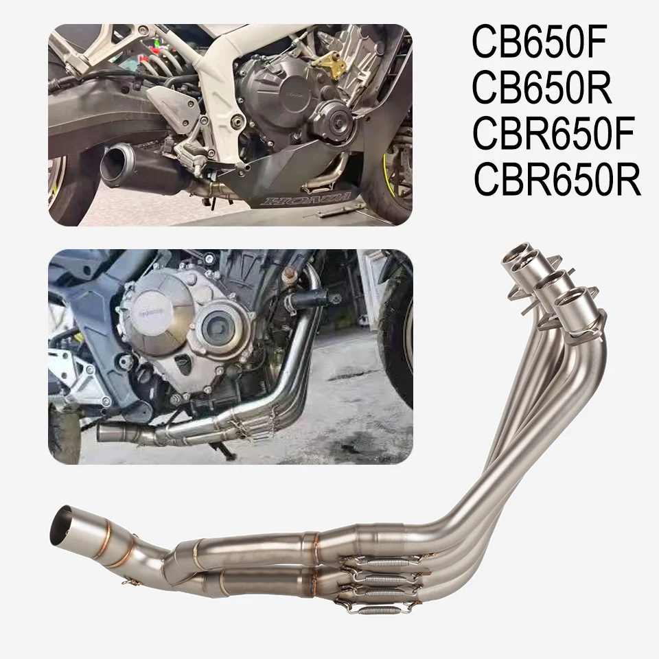 Motorrad-Auspuffanlage für CBR650R CBR650F CB650R CB650F 2014-2026 Modifiziertes Vorderrohr Auspuff CBR650R