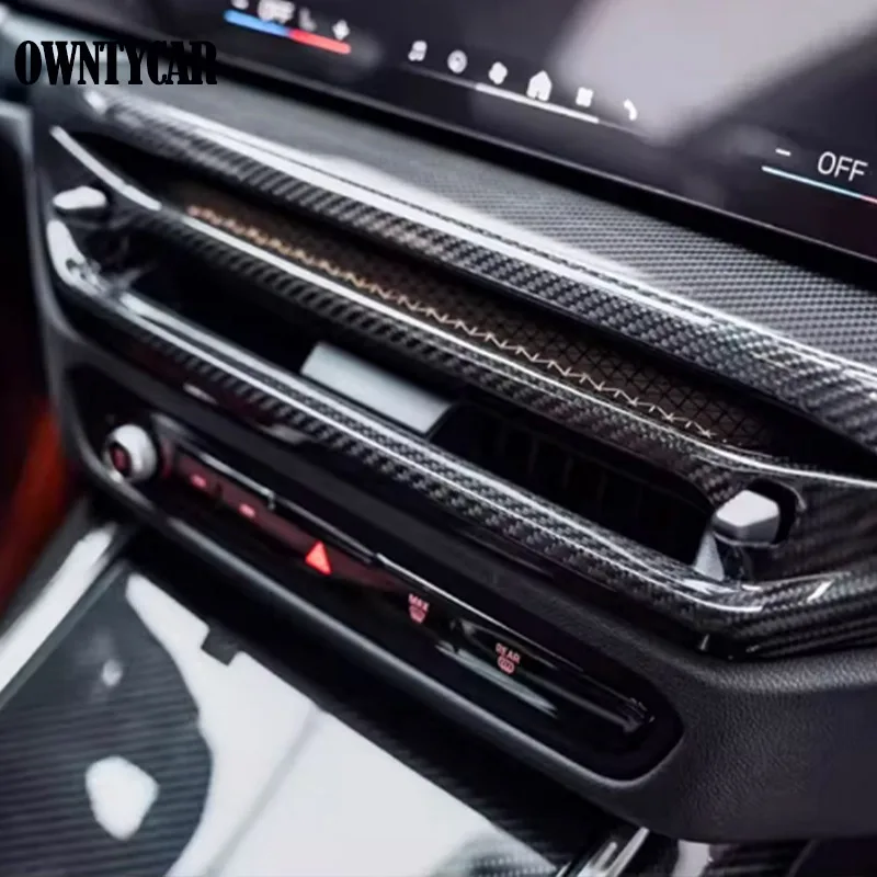 

Carbon Fiber For BMW 2 3 4 Series G42 G20 G28 G22 G23 G26 M2 G87 M3 G80 M4 G82 2025 Car Interior Dashboard Center Air Vent Cover