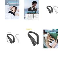 96GF USB Rechargeable Fan Portable Neck Fan 3 Speeds Operated Adjustable Neck Fans for Women Low Noise 360 Rotation