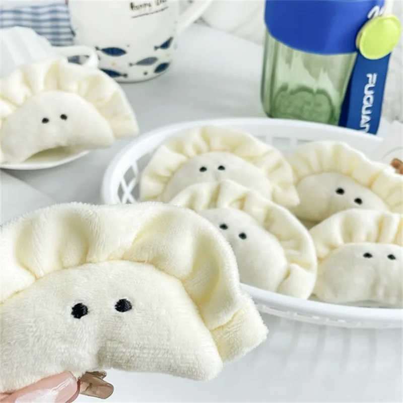 Cartoon Squishy Plush Dumpling Funny Soft Stuffed Plush Toys Mini Bag Charm Keyring Cute Accessory For Keys And Backpacks