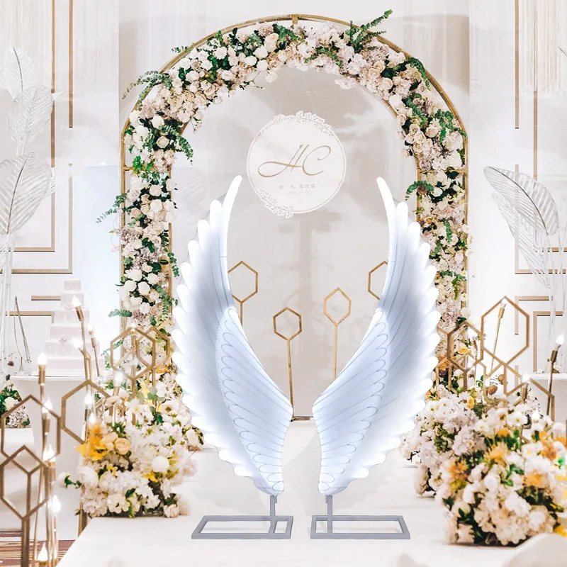 Wedding Luminescent Angel Wings LED Decoration Lamp Modern fairy wings for Party Stage Shining Road Lead wings led bride wedding