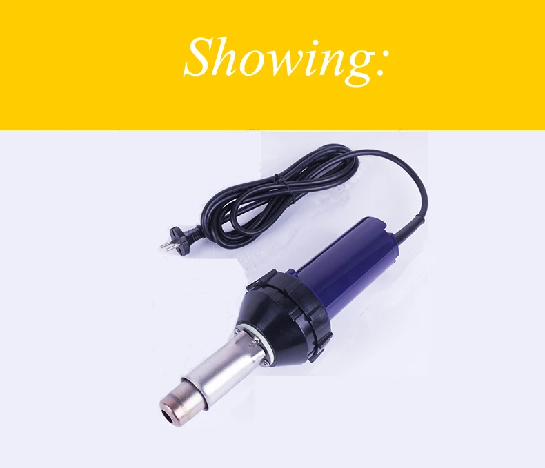 1600W Plastic Hot Air Welding Gun with Pencil Tip Nozzle & Pressure Roller 220V Heat Gun Kit for Welder Machine LST1600A
