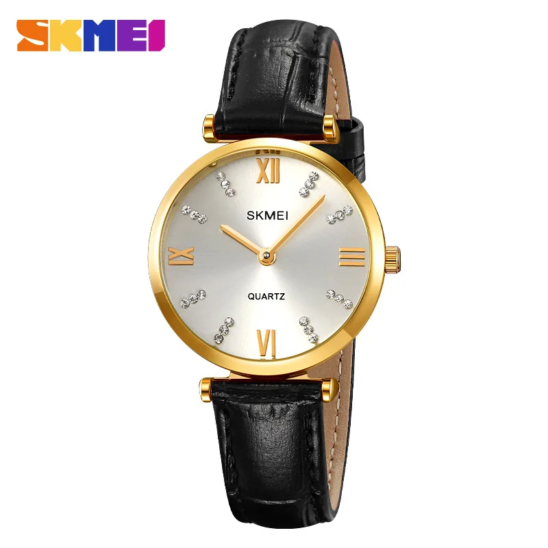 SkmeiWomen's Watch Simple round Pointer Women's Watch Personality All-Match Student Quartz Watch