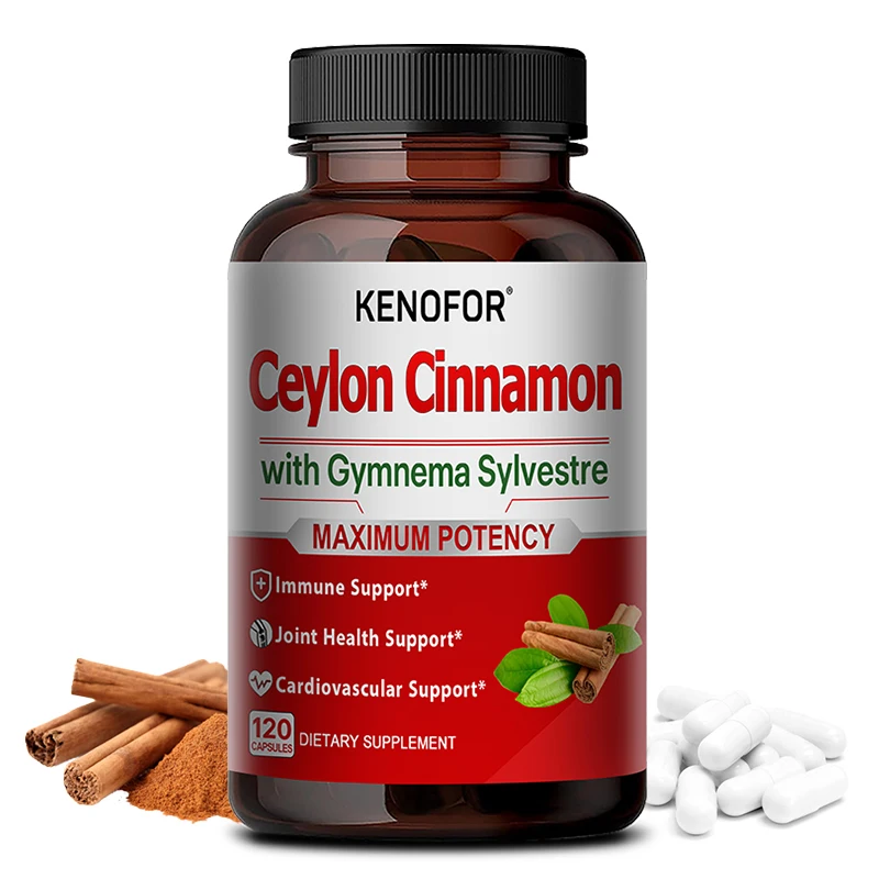 

Ceylon Cinnamon 600mg Capsules, with Gymnema Sylvestre, Help Strengthen Bones, Digestion and Absorption, and Anti-oxidation