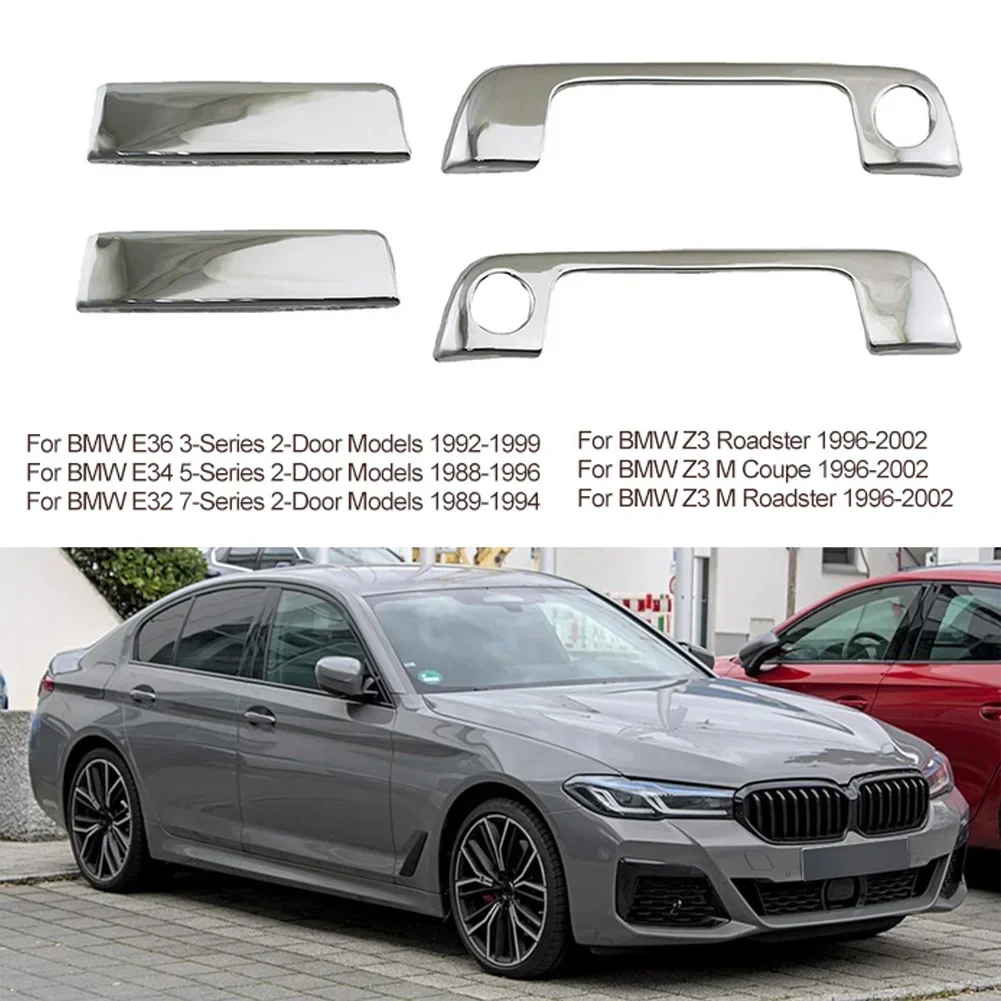 For BMW E36 3-Series Z3 M Door Handle Weatherproof With Holes 2 Pcs Chrome Plating Replacement Practical To Use