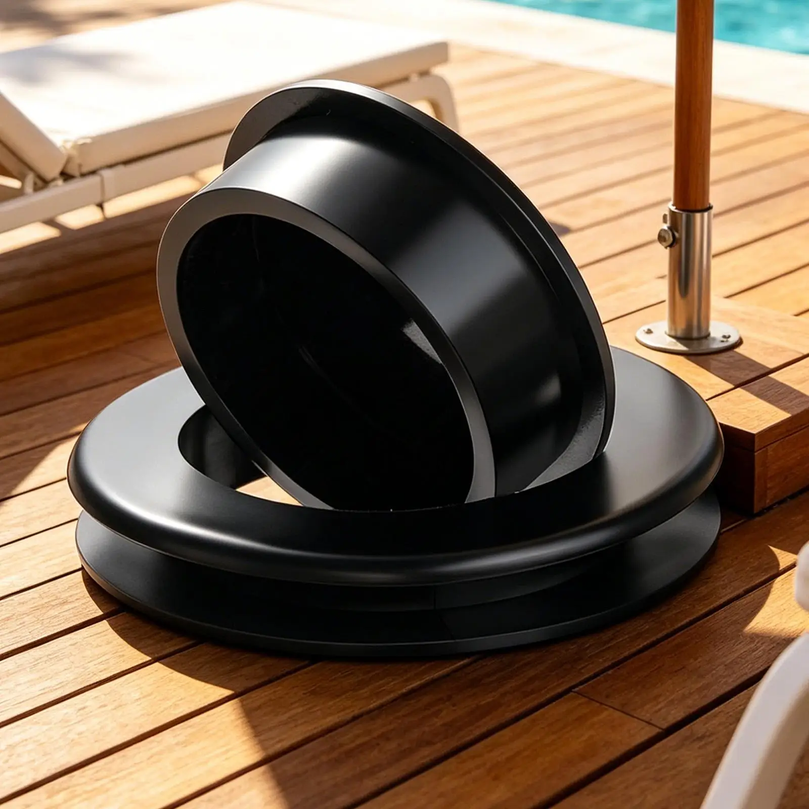 2 Inch Patio Table Umbrella Hole Ring with Cap Waterproof Silicone Table Hole Cover Plug for Garden Deck Patio Outdoor