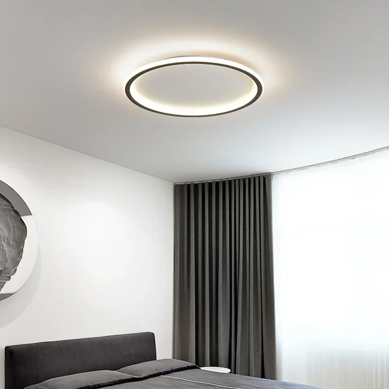 Modern  Ultra-thin led ceiling lights for living room bedroom study room corridor ceiling lamp white or black painted   WJ52603