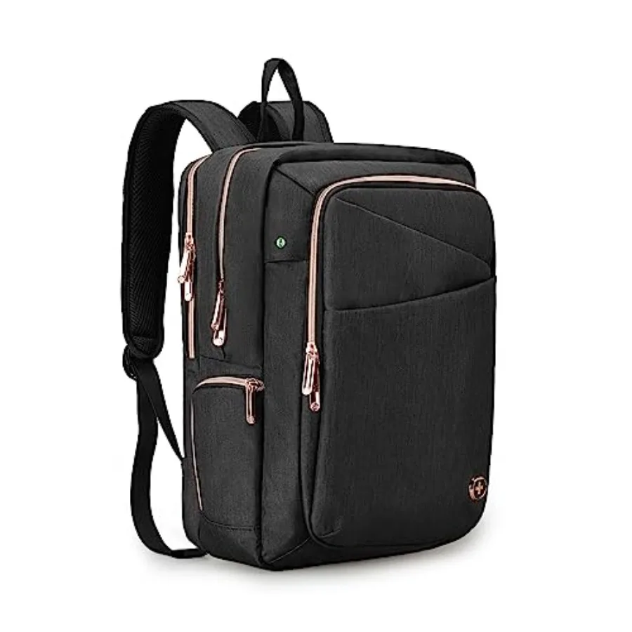 Swissdigital Design Business-Laptop-Rucksack für Damen mit USB-Ladeanschluss, Computer-Arbeitsrucksack, passend für 15,6-Zoll-Laptops, Reisen