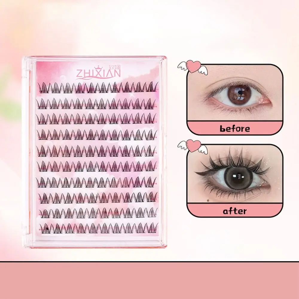 With Jelly Glue Strips Manga Lashes Glue Free Anime Cosplay 3D False Eyelashes Nude Makeup Multiple Styles Cat Elf Eyelashes