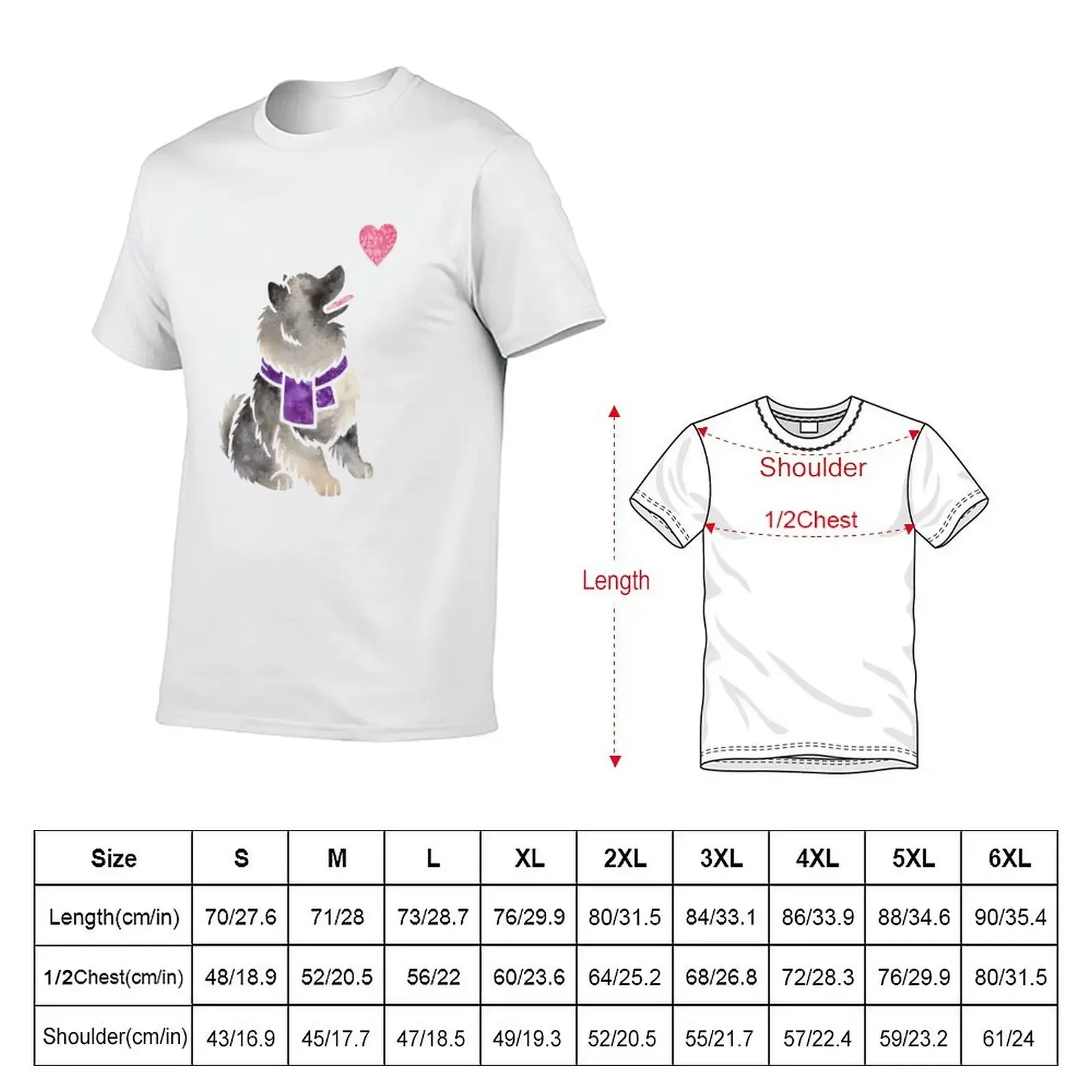 Watercolour Keeshond 2 T-Shirt rapper graphic tees vintage clothes graphic tee shirt quick-drying men clothes